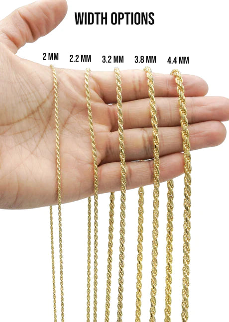 Silver Chain - Mens Gold Chain / Rope Chain