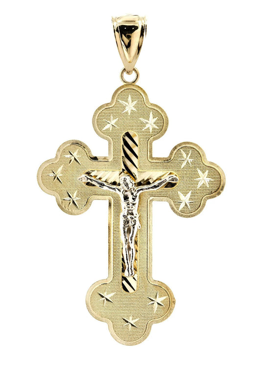 Big Gold Cross 10K Yellow Gold Pendant. | 5.9 Grams