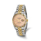 Pre-owned Rolex Datejust 36mm two-tone steel and 18K gold watch with copper diamond dial and fluted bezel on a Jubilee bracelet