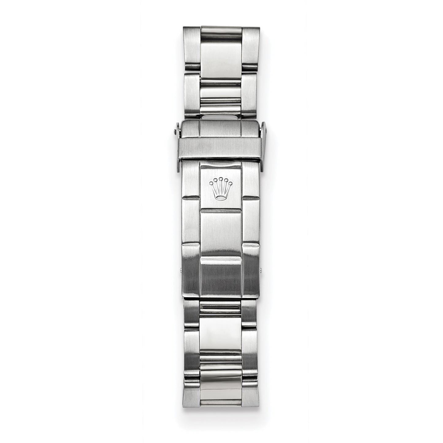 Stainless steel Oyster bracelet and clasp on the pre-owned Rolex Submariner 40mm watch
