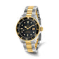 Pre-owned Rolex Submariner 40mm two-tone steel and 18K yellow gold watch with black dial and black time-lapse bezel on an Oyster bracelet