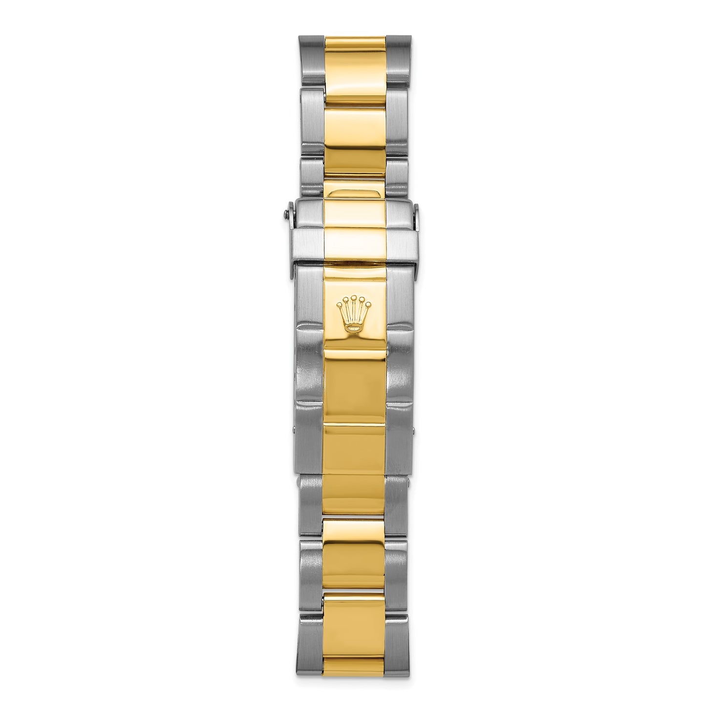 Two-tone steel and 18K yellow gold Oyster bracelet and clasp on the pre-owned Rolex Submariner 40mm watch
