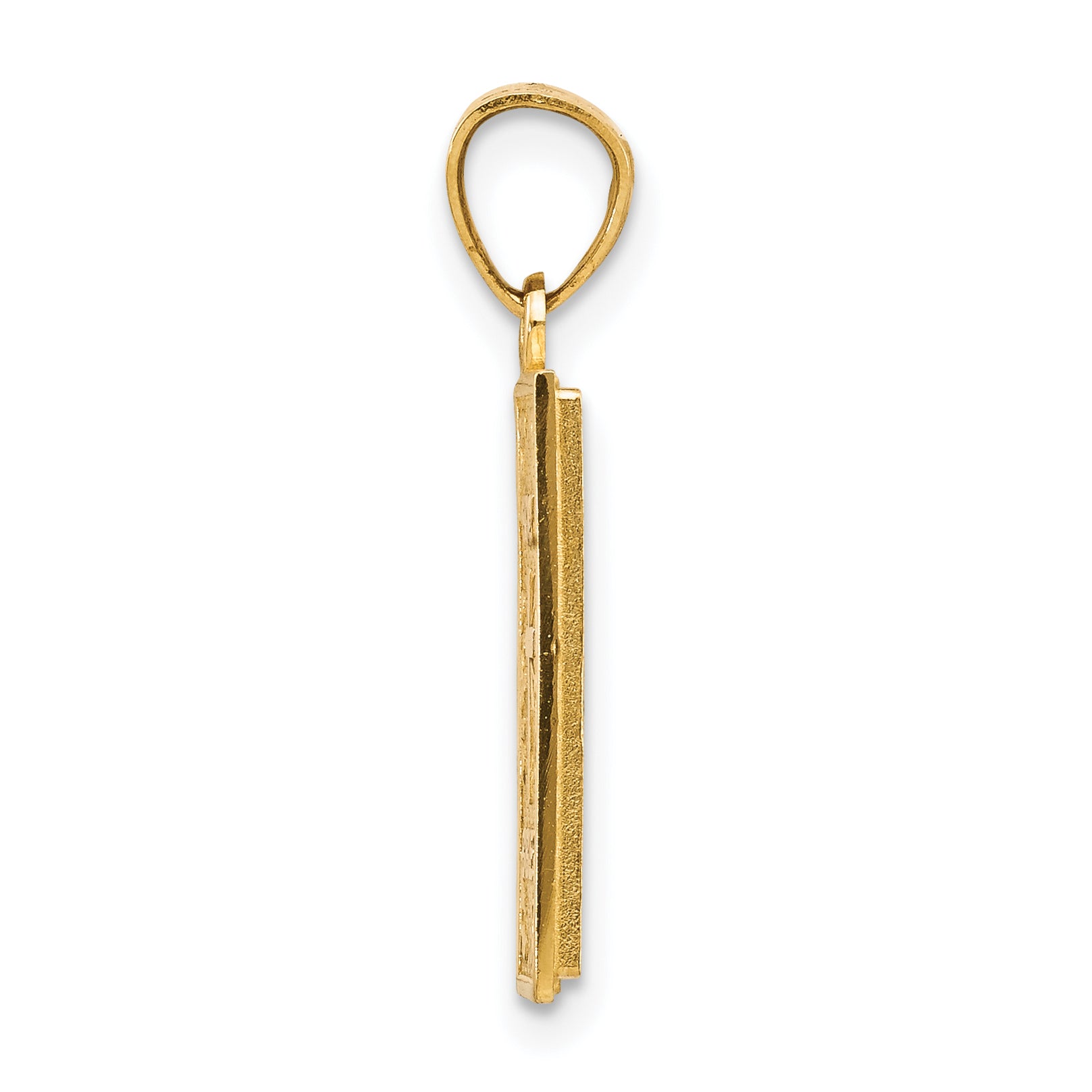 10K Gold and White Rhodium Holy Bible Charm - angle view