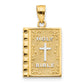 10K Gold and White Rhodium Holy Bible Charm - main view