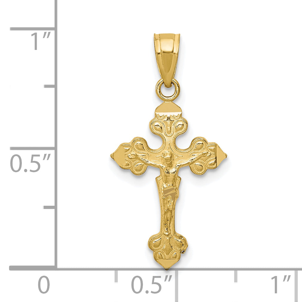 10K Gold Crucifix Pendant dimension chart