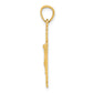 10K Gold Fleur de Lis Crucifix Pendant - angle view