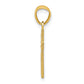 10K gold diamond-cut crucifix pendant alternate view - 10C1094