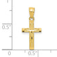 10K gold diamond-cut crucifix pendant dimensions - 10C1094