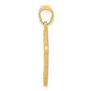 10K yellow gold diamond-cut cross pendant – alternate view