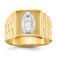 10K Yellow Gold Our Lady of Guadalupe Mens Ring 10C1294