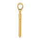10K yellow gold polished cross pendant alternate view - 10C1344