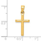 10K yellow gold polished cross pendant dimensions - 10C1344