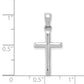 10K white gold polished cross pendant dimensions - 10C1345