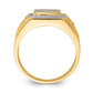10K gold CZ eagle ring front profile - 10C1420