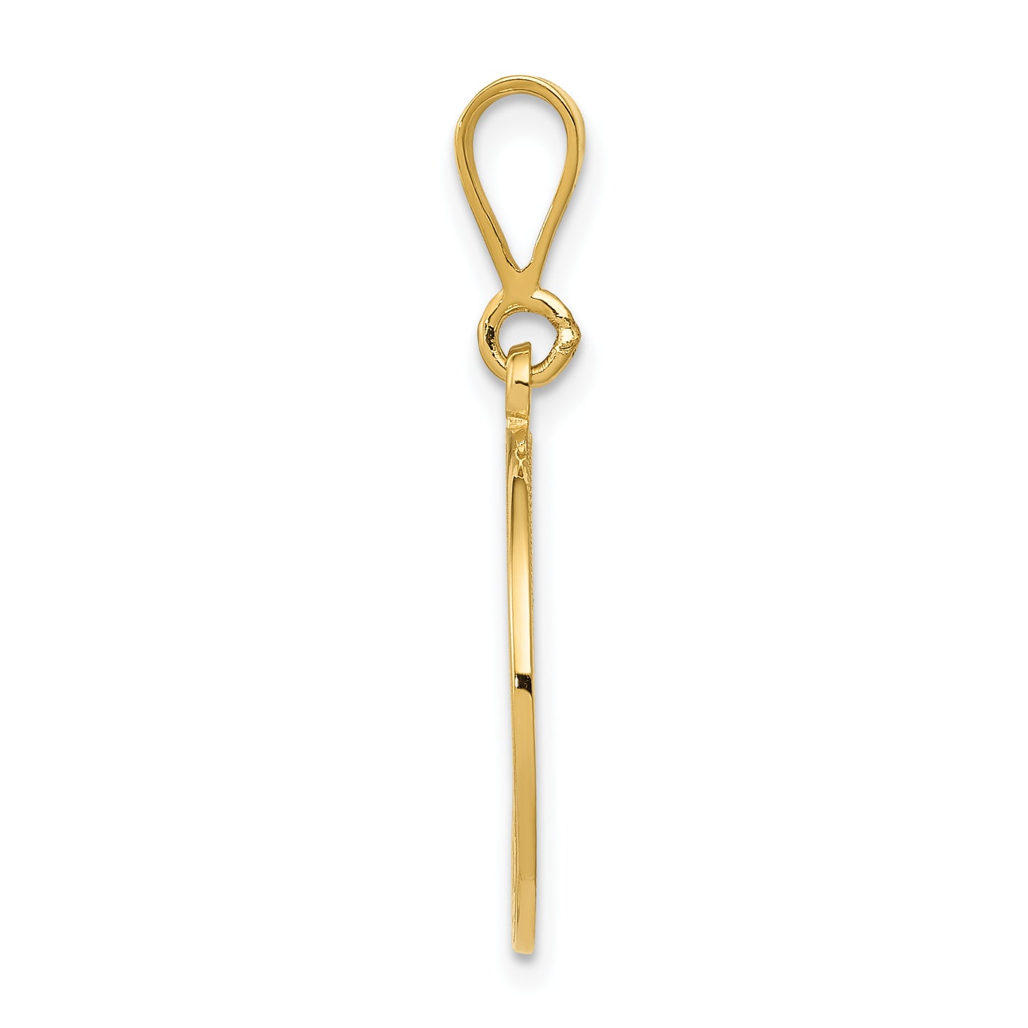 10K Yellow Gold Masonic Symbol in Circle Pendant 10C1783 - alternate view