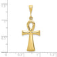 10K gold flared ankh cross pendant dimensions - 10C2738