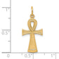 10K yellow gold Ankh cross pendant dimensions - 10C288