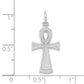 10K white gold Ankh cross pendant dimensions - 10C288W