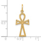 10K gold ankh cross pendant dimensions, small - 10C289