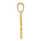 10K Yellow Gold Polished Flat Cross Pendant - angle view