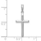10K White Gold Reversible Latin Cross Pendant dimensions