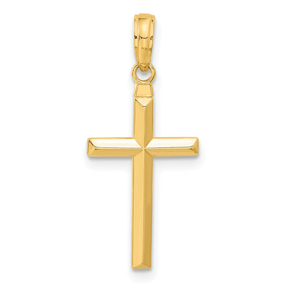 10K Yellow Gold Reversible Latin Cross Pendant