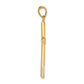 10K Yellow Gold Latin Cross Pendant - angle view