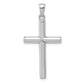 10K White Gold Polished Large Latin Cross Pendant - main view