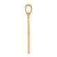 10K Yellow Gold Polished Cross Pendant - angle view