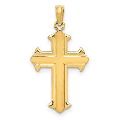 10K yellow gold polished Passion cross pendant - 10D3521