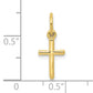 10K yellow gold small cross charm dimensions - 10K2280