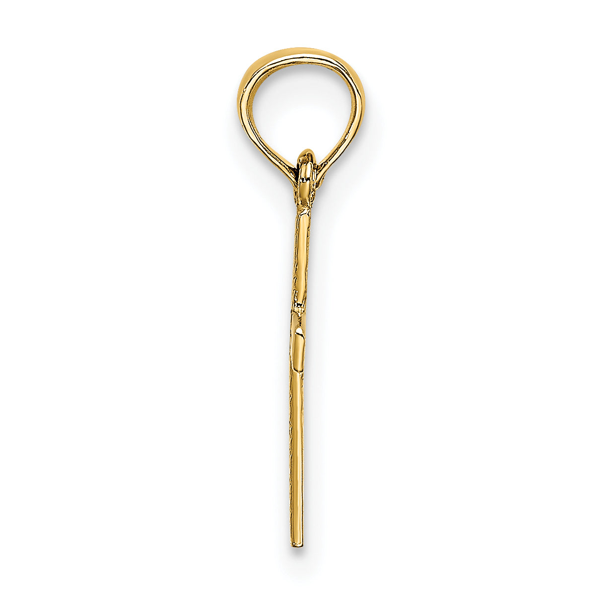 10K gold cross with heart charm alternate view - 10K8367