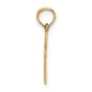 10K gold cross with heart charm alternate view - 10K8367