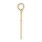 10K gold small Latin cross charm alternate view - 10K8410