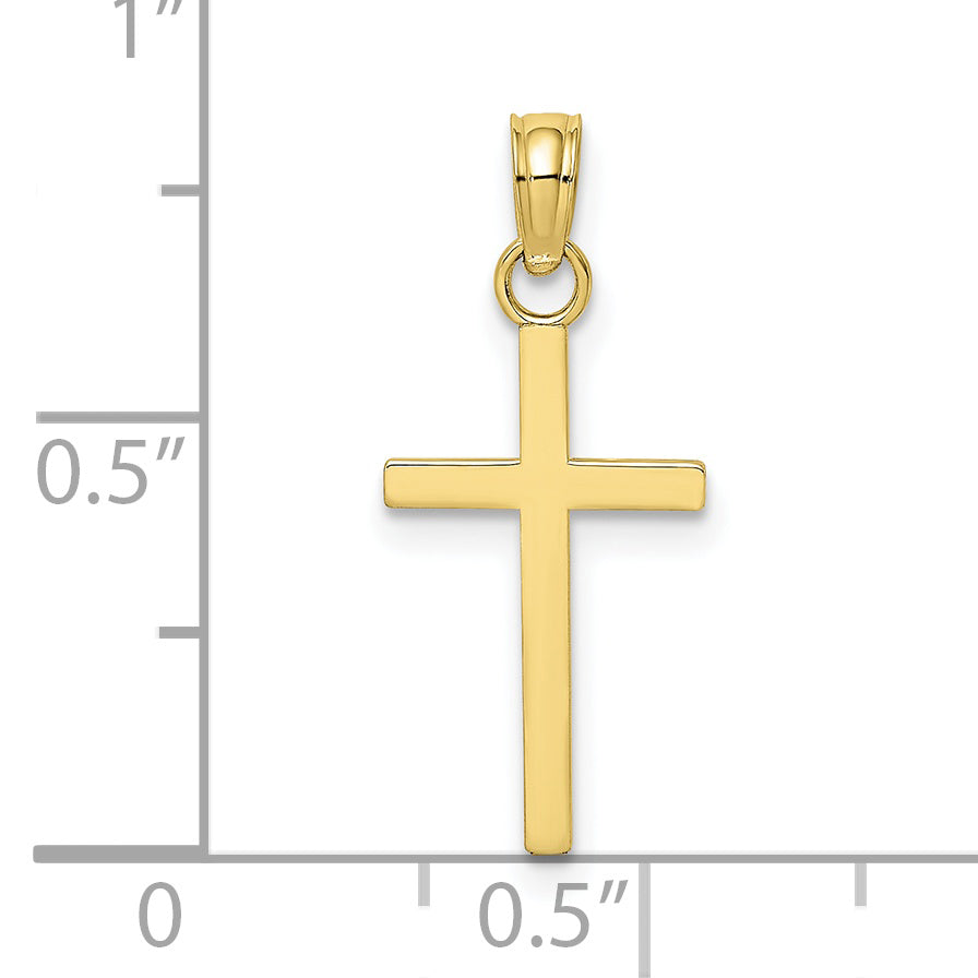 10K gold small Latin cross charm dimensions - 10K8410