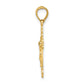 10K gold scalloped-edge crucifix charm alternate view - 10K8583