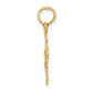10K Gold Mini Crucifix Pendant - angle view