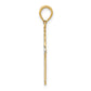 10K Yellow Gold & Rhodium diamond-cut cross pendant – alternate view