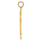 10K Yellow Gold Fleur de Lis Cross Pendant - angle view