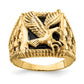10K Yellow Gold Onyx Nugget Eagle Mens Ring 10OR53