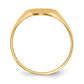 10K Yellow Gold Closed Back Oval Signet Ring 9.5 x 11.0 mm 10RS101 - alternate view