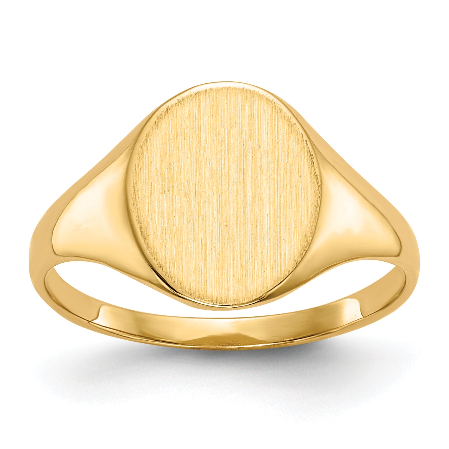 10K Yellow Gold Closed Back Oval Signet Ring 9.5 x 11.0 mm 10RS101