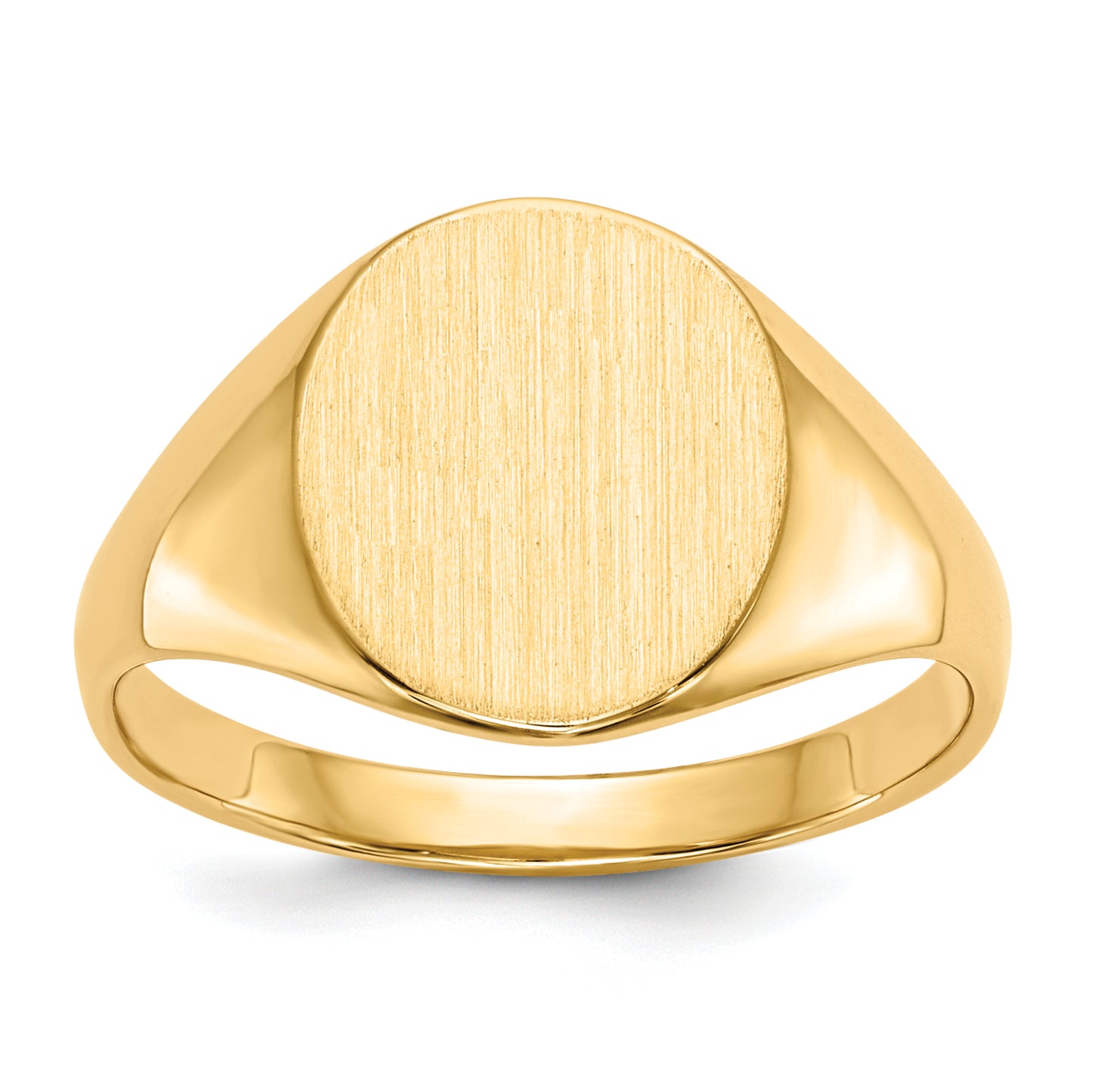 10K Yellow Gold Oval Signet Ring 9.5 x 11.0 mm 10RS113