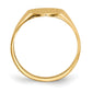 10K Yellow Gold Round Signet Ring 9.5 x 10.0 mm 10RS140 - alternate view