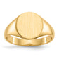 10K Yellow Gold Round Signet Ring 9.5 x 10.0 mm 10RS140