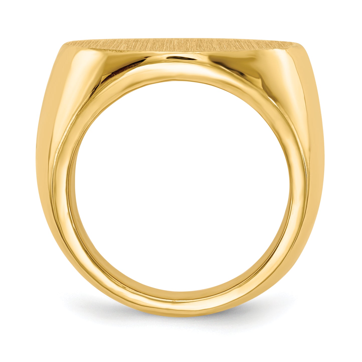 10K Yellow Gold Round Signet Ring 20.5 x 21.0 mm 10RS283 - alternate view