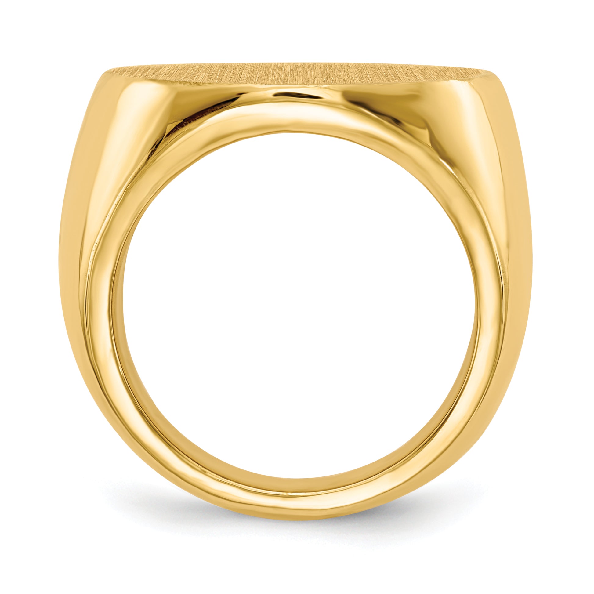10K Yellow Gold Round Signet Ring 20.5 x 21.0 mm 10RS283 - alternate view