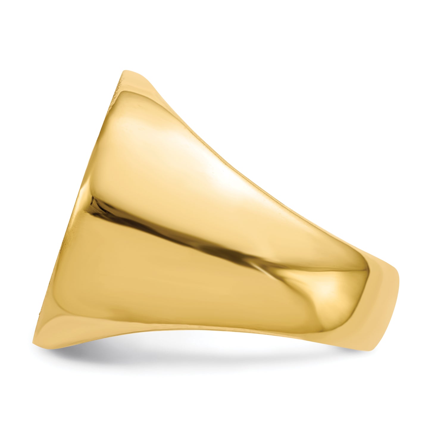 10K Yellow Gold Round Signet Ring 20.5 x 21.0 mm 10RS283 - alternate view