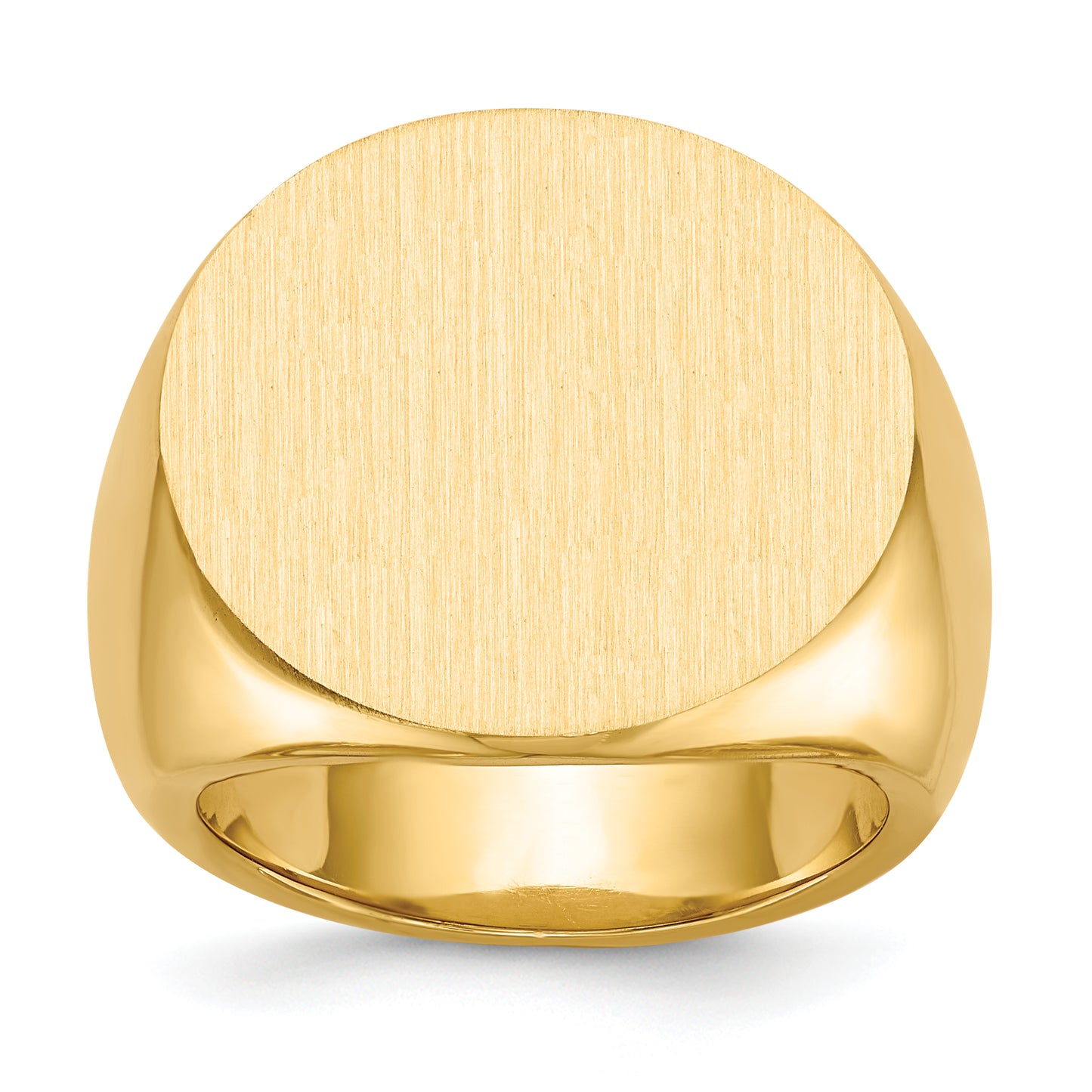 10K Yellow Gold Round Signet Ring 20.5 x 21.0 mm 10RS283