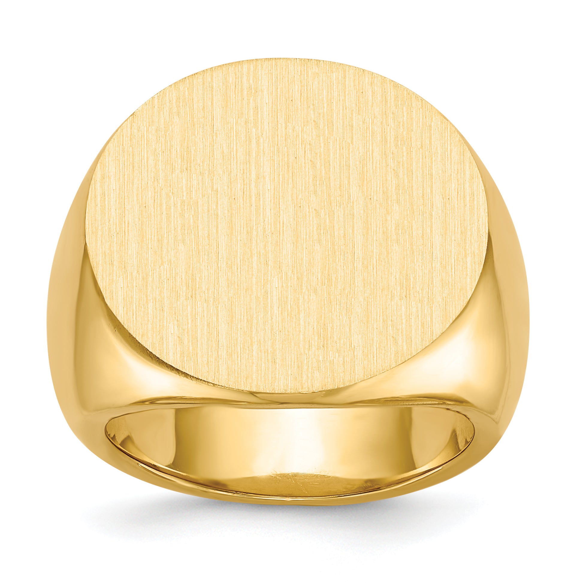 10K Yellow Gold Round Signet Ring 20.5 x 21.0 mm 10RS283
